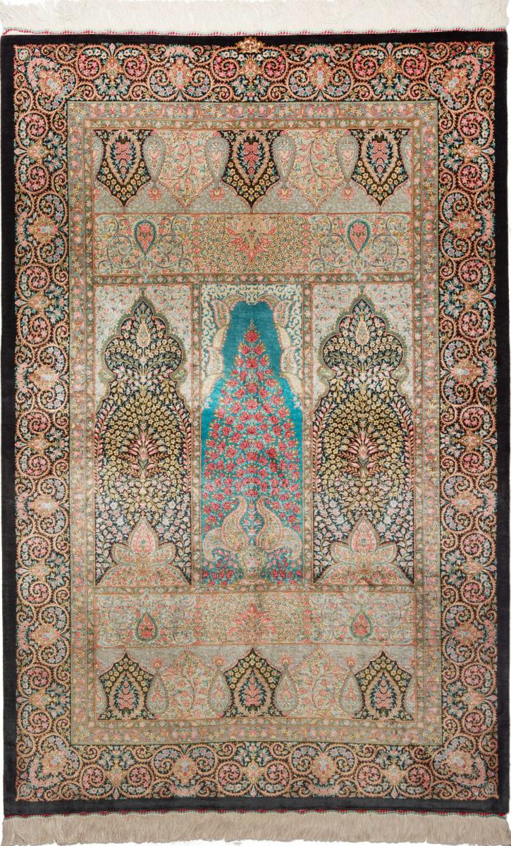 Perzisch tapijt Qum Zijde 164x106 164x106, Perzisch tapijt Handgeknoopte