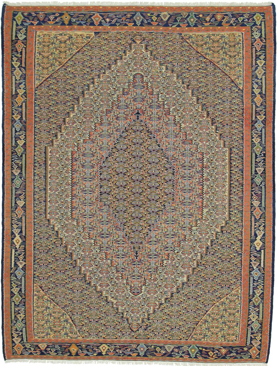 Tapete persa Kilim Senneh 281x210 281x210, Tapete persa Atado à mão