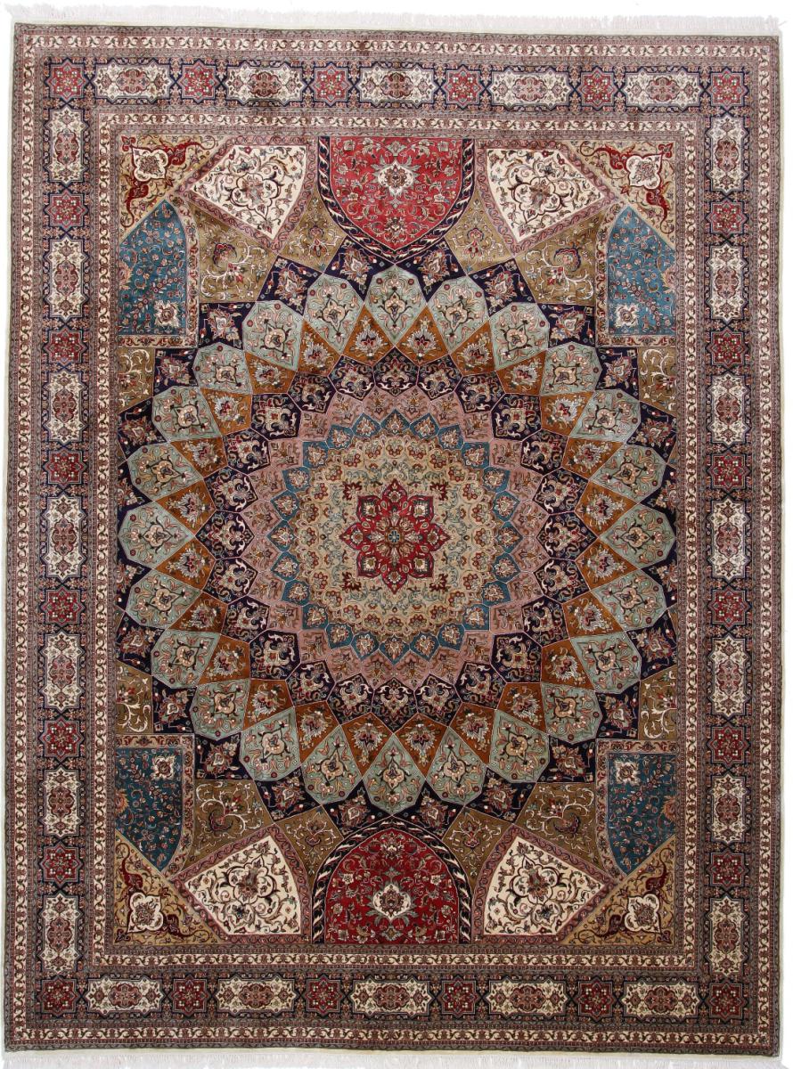 Tappeto indiano Cachemire di Seta Single knot 394x303 394x303, Tappeto persiano Annodato a mano