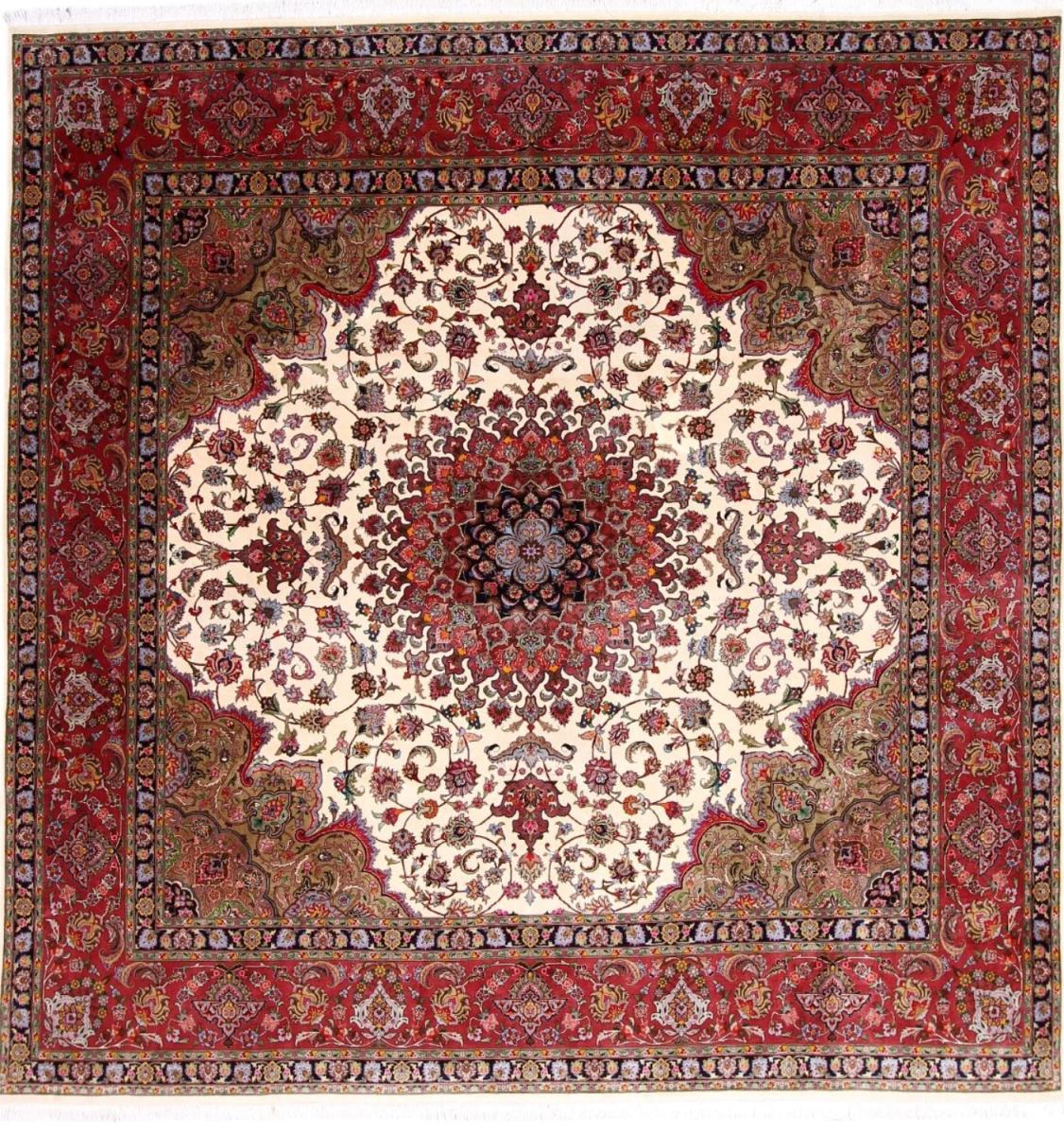 Persian Rug Tabriz 50Raj 305x301 305x301, Persian Rug Knotted by hand
