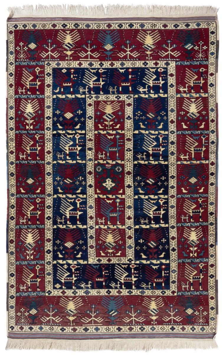  Shirvan 6'2"x4'0" 6'2"x4'0", Persian rug Hand-knotted