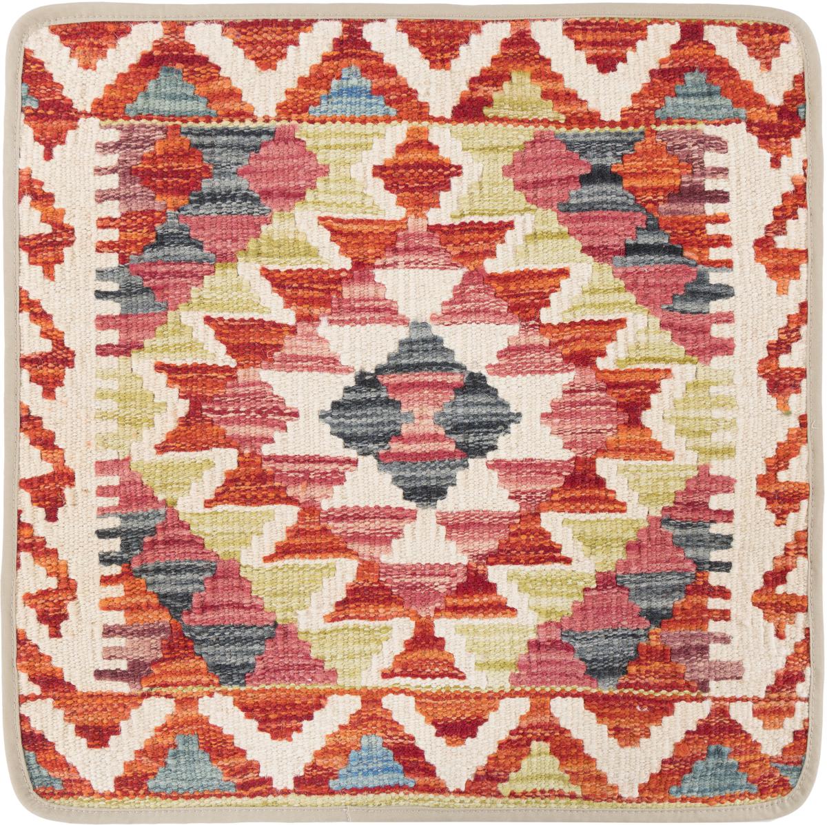 Afghanischer Teppich Kelim Afghan Kissenbezug 1'8"x1'8" 1'8"x1'8", Perserteppich Handgeknüpft