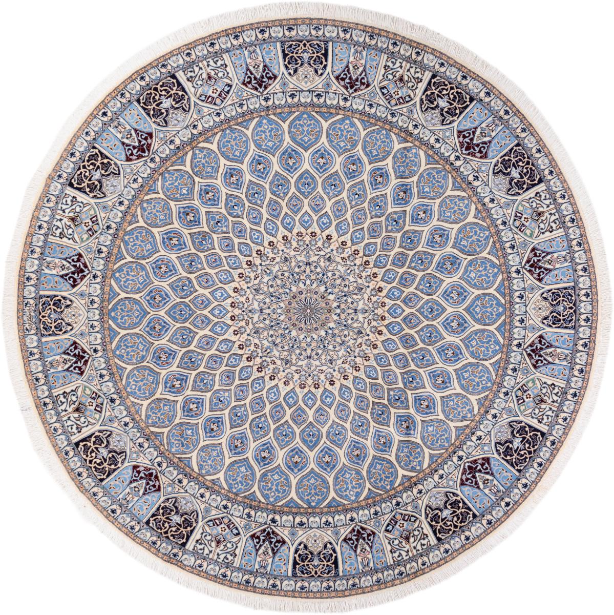 Persian Rug Nain 9La 8'4"x8'4" 8'4"x8'4", Persian Rug Knotted by hand