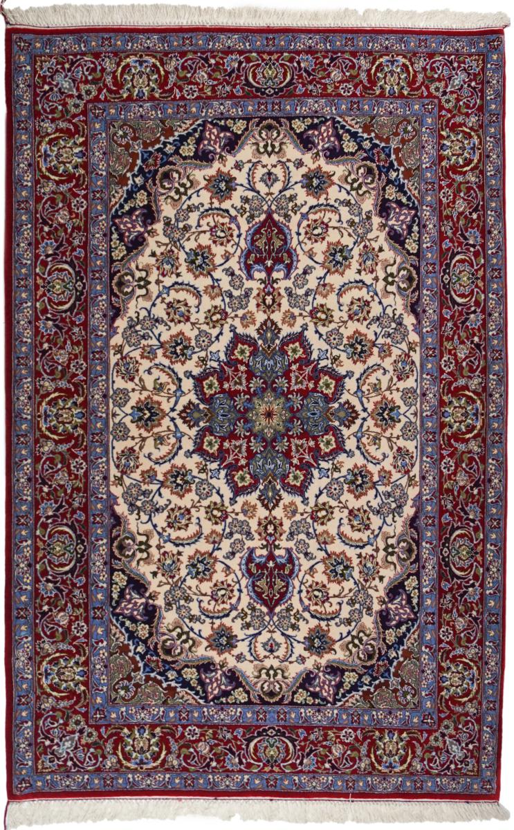 Tapete persa Isfahan Fio de Seda 161x113 161x113, Tapete persa Atado à mão