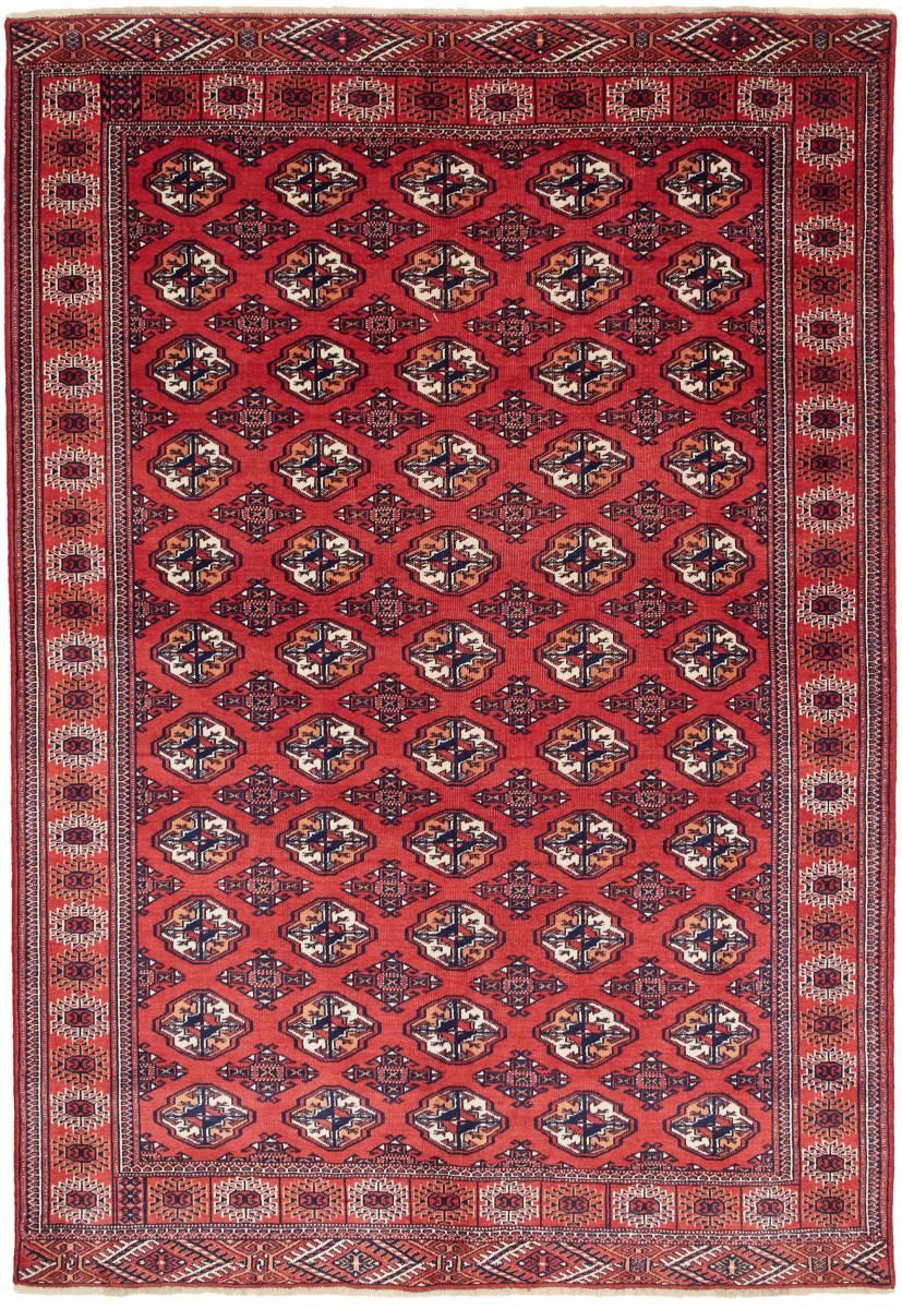 Persian Rug Turkaman 218x149 218x149, Persian Rug Knotted by hand