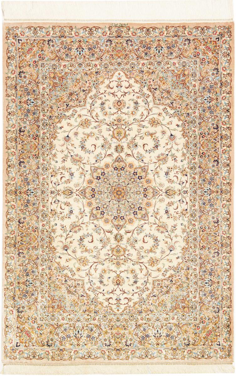 Persisk tæppe Ghom Silke 151x103 151x103, Persisk tæppe Knyttet i hånden