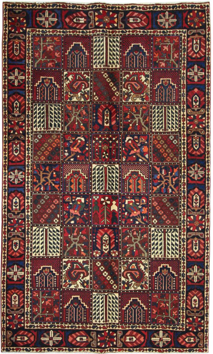 Tapete persa Bakhtiari 259x159 259x159, Tapete persa Atado à mão