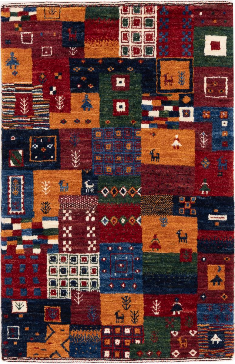 Persisk tæppe Persisk Gabbeh Loribaft Nowbaft 91x61 91x61, Persisk tæppe Knyttet i hånden