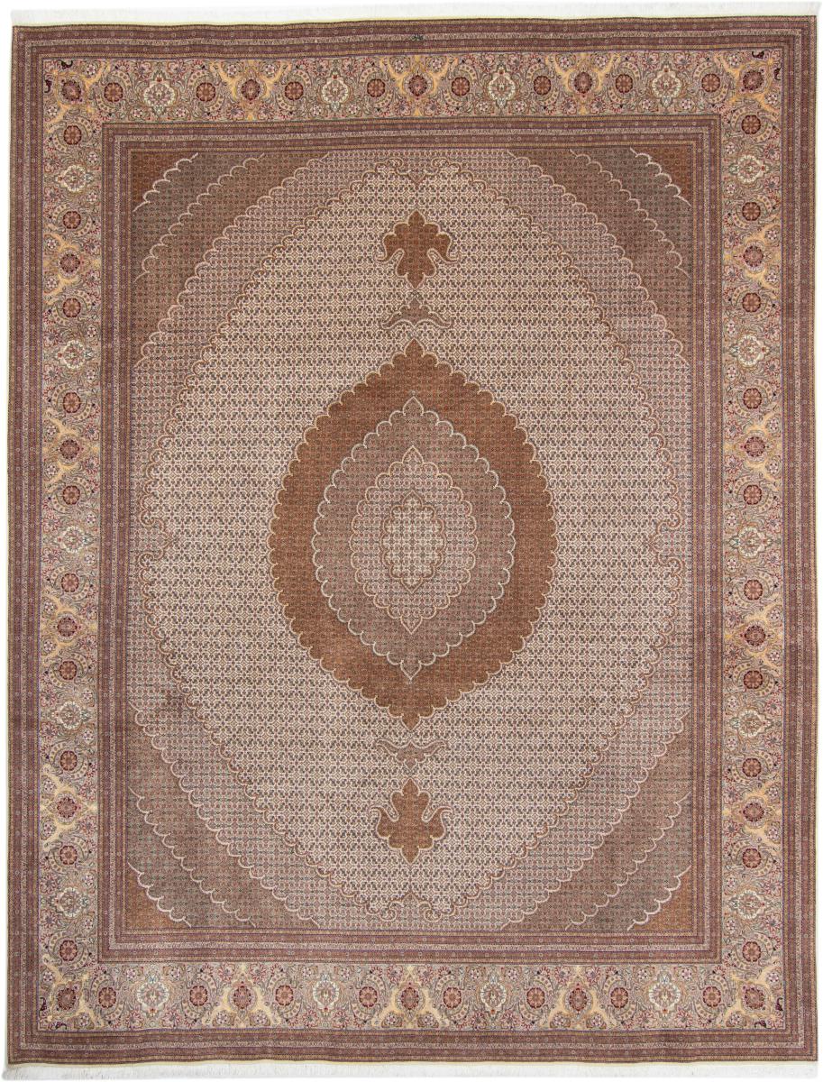 Tapete persa Tabriz 50Raj 12'10"x9'11" 12'10"x9'11", Tapete persa Atado à mão