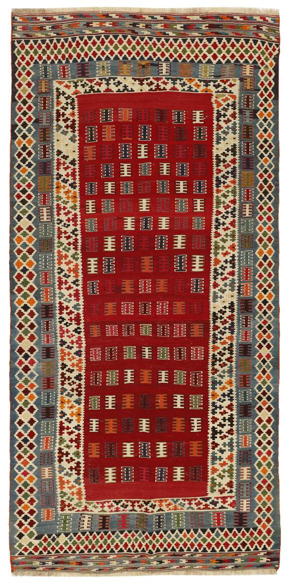 Persisk tæppe Kelim Fars 285x136 285x136, Persisk tæppe Håndvævet