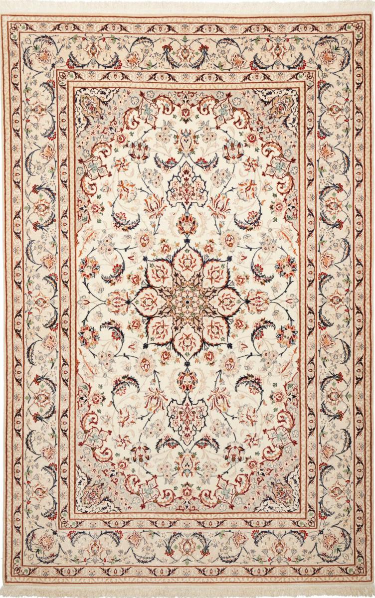 Perzsa szőnyeg Iszfahán Selyemfonal 6'8"x4'4" 6'8"x4'4", Perzsa szőnyeg Kézzel csomózva