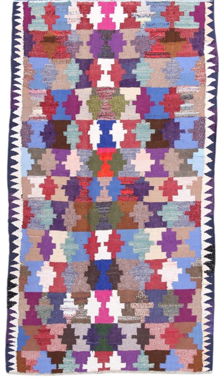 Persisk tæppe Kelim Fars Antikke 271x149 271x149, Persisk tæppe Håndvævet