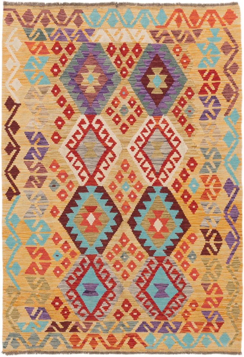 Tapete afegão Kilim Afegão 181x126 181x126, Tapete persa Tecido à mão