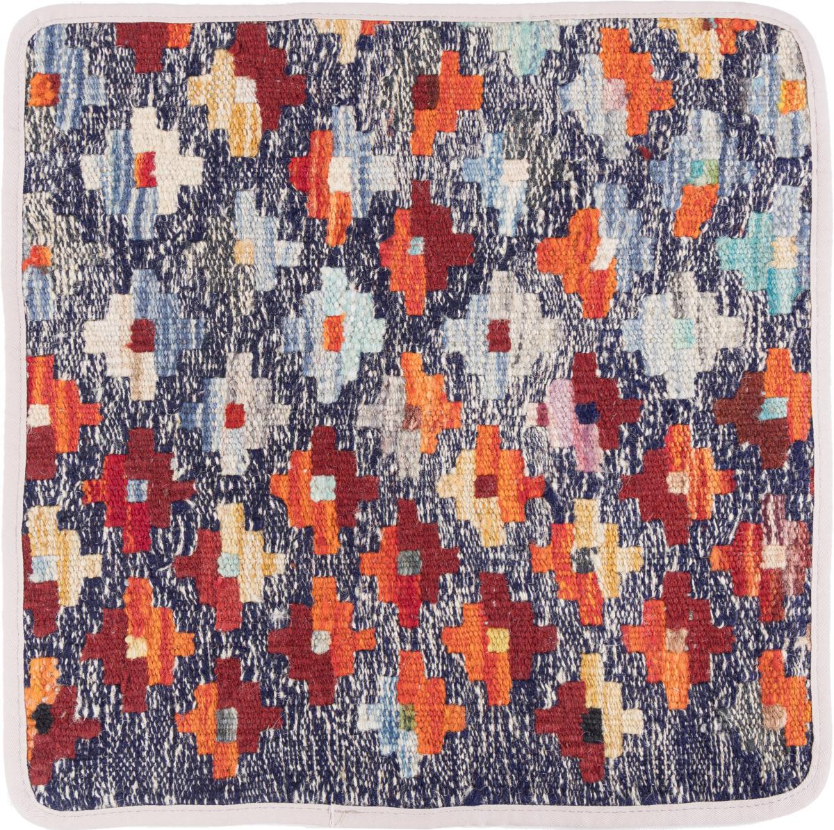 Afghan rug Kilim Afghan Cushion Cover 40x40 40x40, Persian Rug Knotted by hand