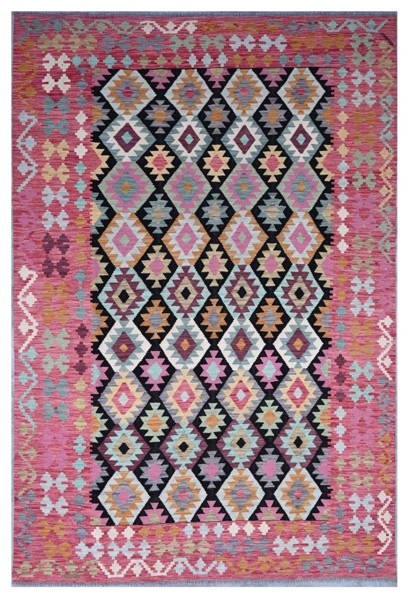 Afghan rug Kilim Afghan 9'9"x6'6" 9'9"x6'6", Persian Rug Woven by hand