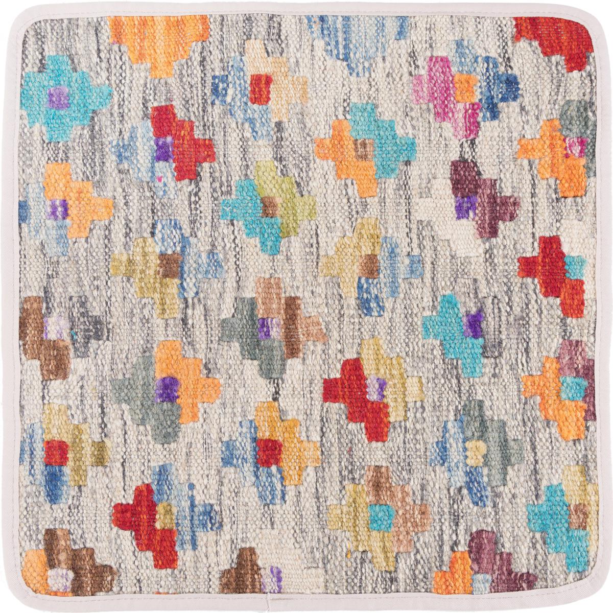 Afghanska mattan Kilim Afghan Kuddfodral 40x40 40x40, Persisk matta Knuten för hand