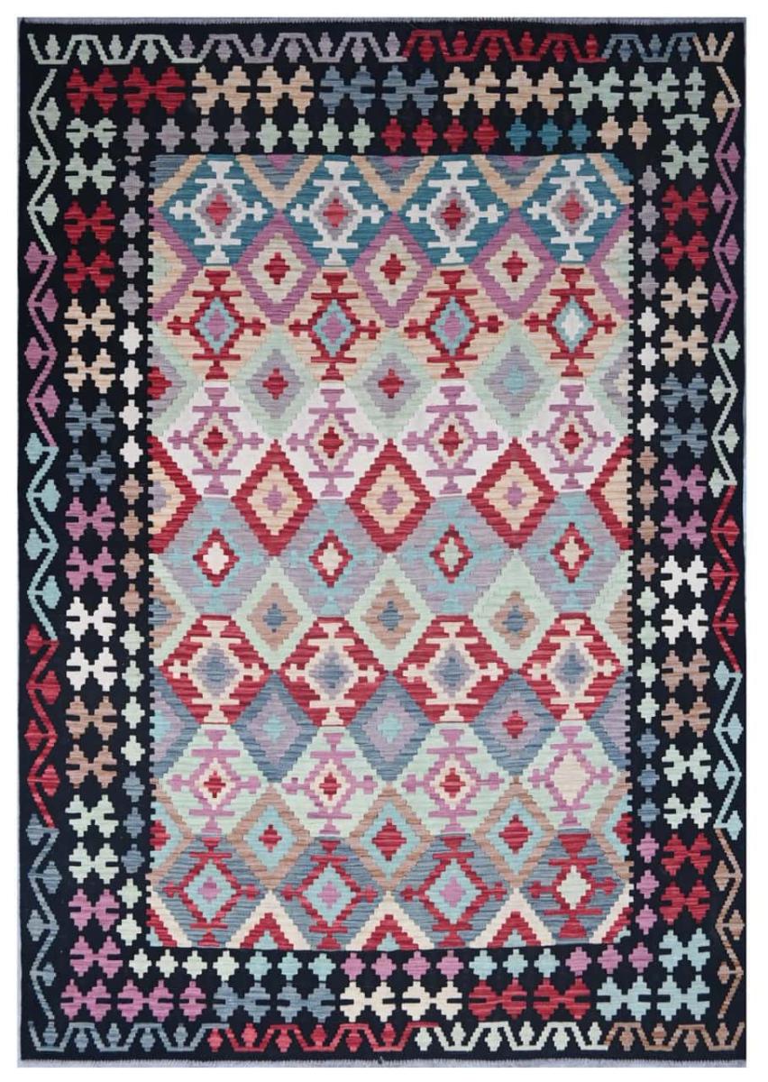 Afghan rug Kilim Afghan 9'8"x6'9" 9'8"x6'9", Persian Rug Woven by hand