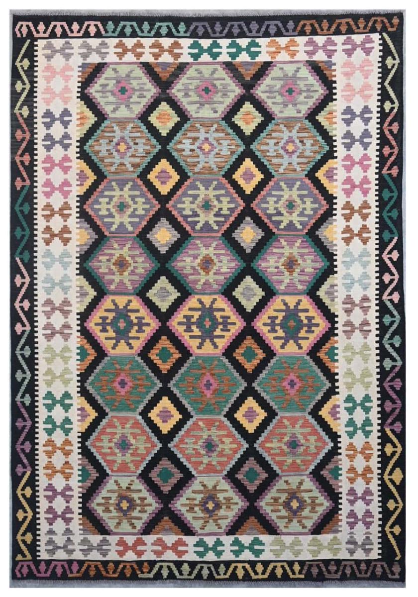 Afghan rug Kilim Afghan 9'8"x6'9" 9'8"x6'9", Persian Rug Woven by hand