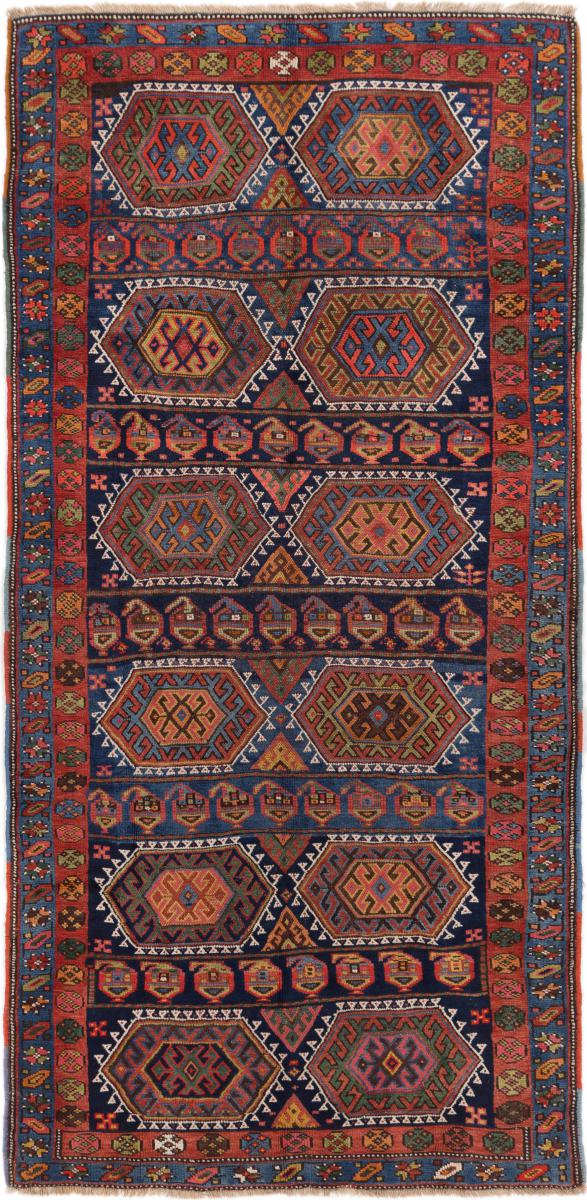 Persisk tæppe Kordi Sanjab Gamle 265x128 265x128, Persisk tæppe Knyttet i hånden