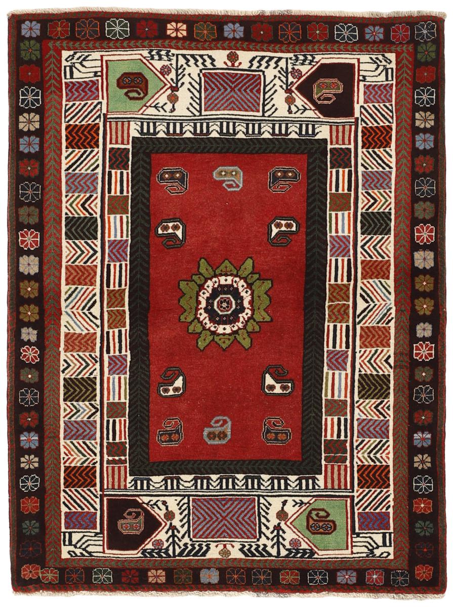 Tapis persan Ghashghai 151x109 151x109, Tapis persan Noué à la main
