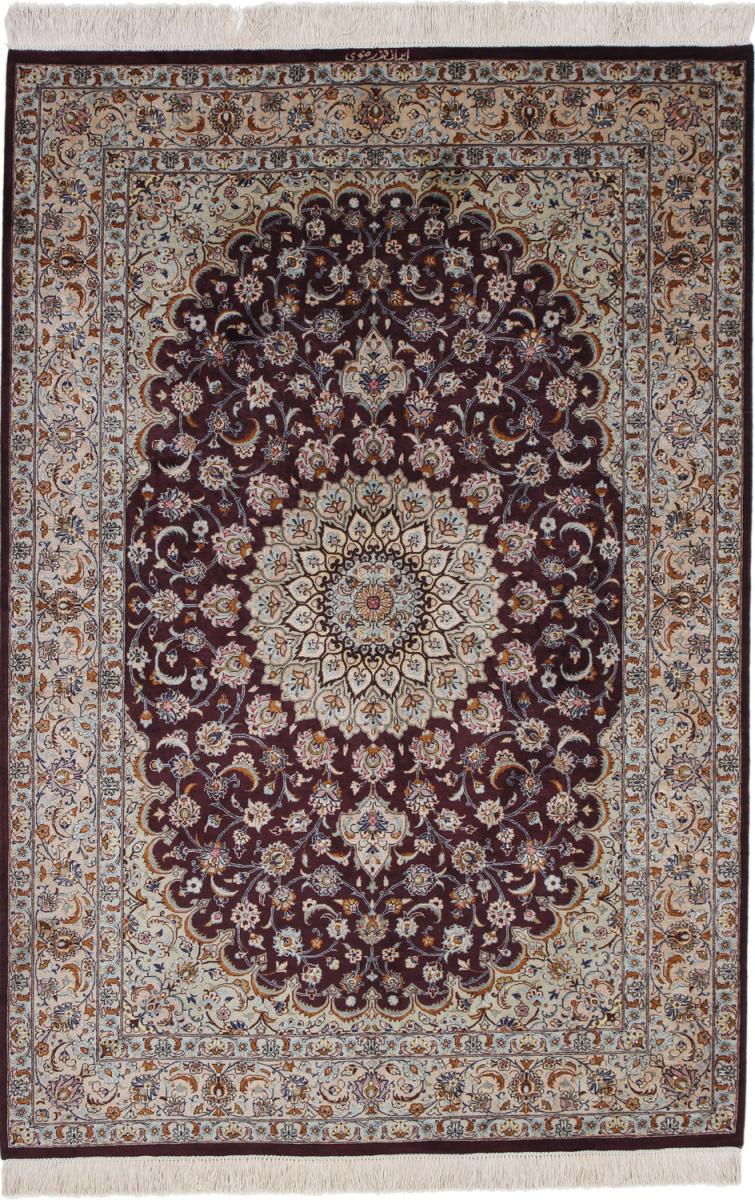 Persisk tæppe Ghom Silke 147x100 147x100, Persisk tæppe Knyttet i hånden