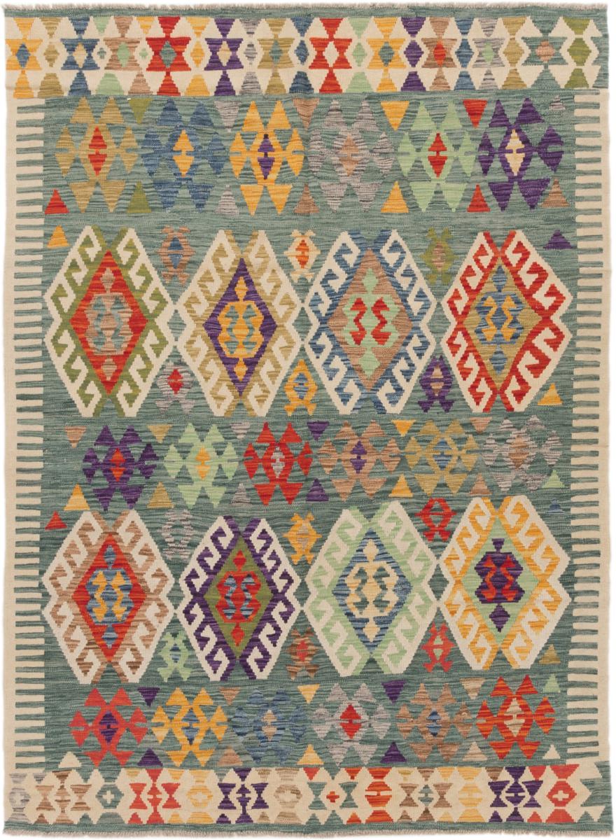 Tapete afegão Kilim Afegão 241x175 241x175, Tapete persa Tecido à mão