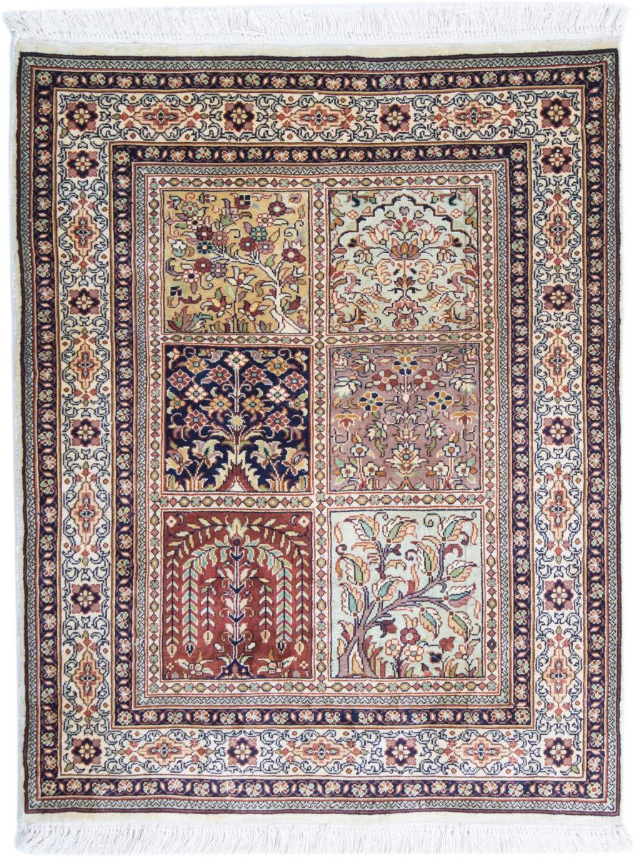 Indo rug Kashmir Silk 97x78 97x78, Persian Rug Knotted by hand