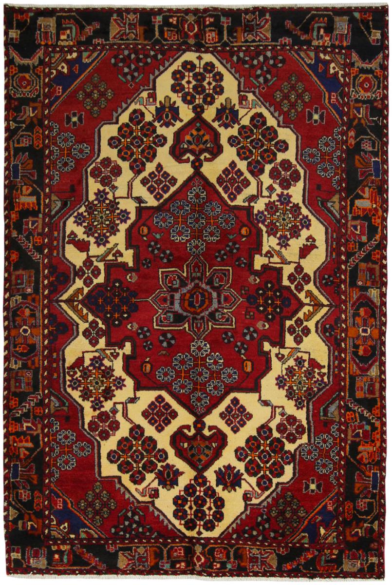 Persisk tæppe Hamadan 199x141 199x141, Persisk tæppe Knyttet i hånden