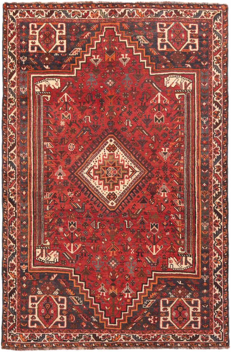 Tapete persa Shiraz 251x166 251x166, Tapete persa Atado à mão