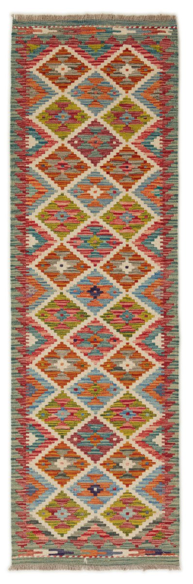 キリム アフガン 194x61 cm – 手織りのユニークな作品 (ID 334357