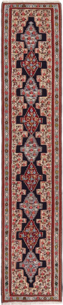 Tapete persa Kilim Senneh 402x79 402x79, Tapete persa Atado à mão