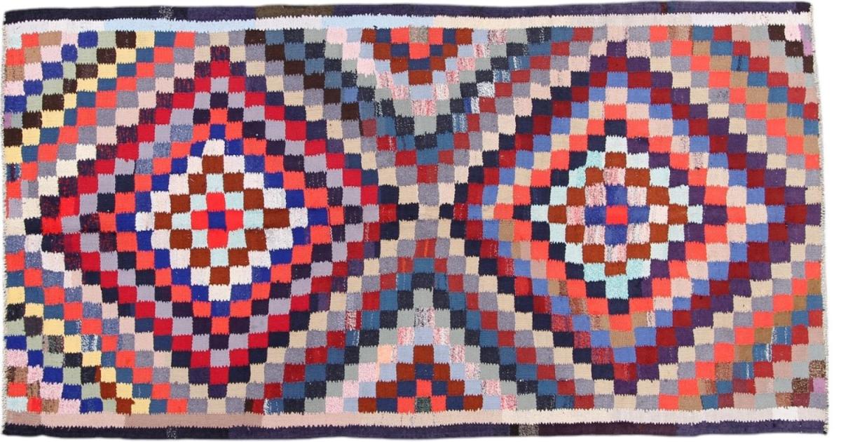 Alfombra persa Kilim Fars Antiguo 284x151 284x151, Alfombra persa Tejido a mano