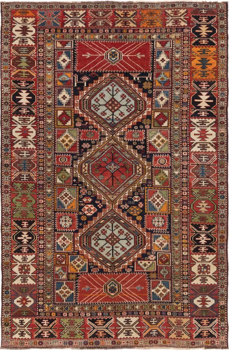 Russisk tæppe Shirvan Gamle 227x150 227x150, Persisk tæppe Knyttet i hånden