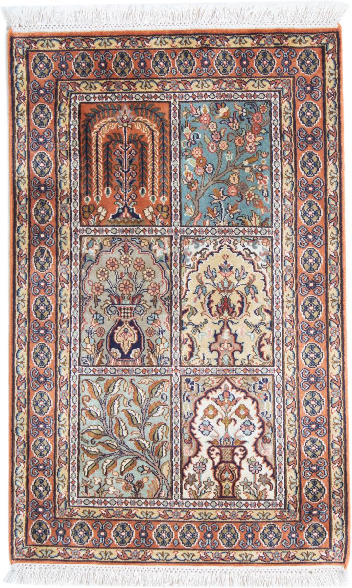 Tappeto indiano Cachemire di Seta 96x62 96x62, Tappeto persiano Annodato a mano
