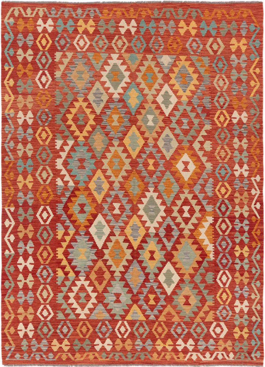 Afghaans tapijt Kilim Afghan 252x184 252x184, Perzisch tapijt Handgeweven