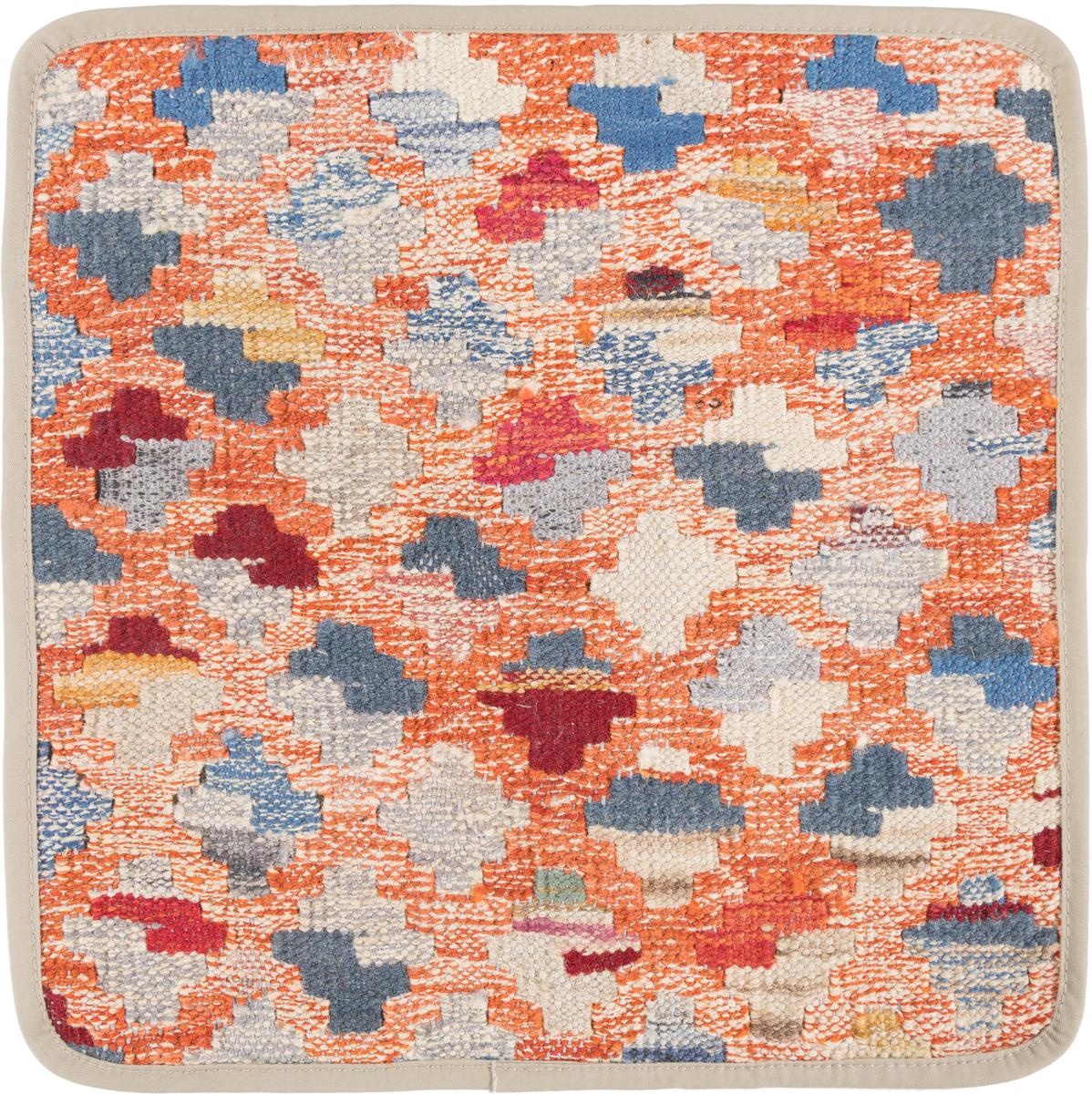 Afghan rug Kilim Afghan Cushion Cover 40x40 40x40, Persian Rug Knotted by hand