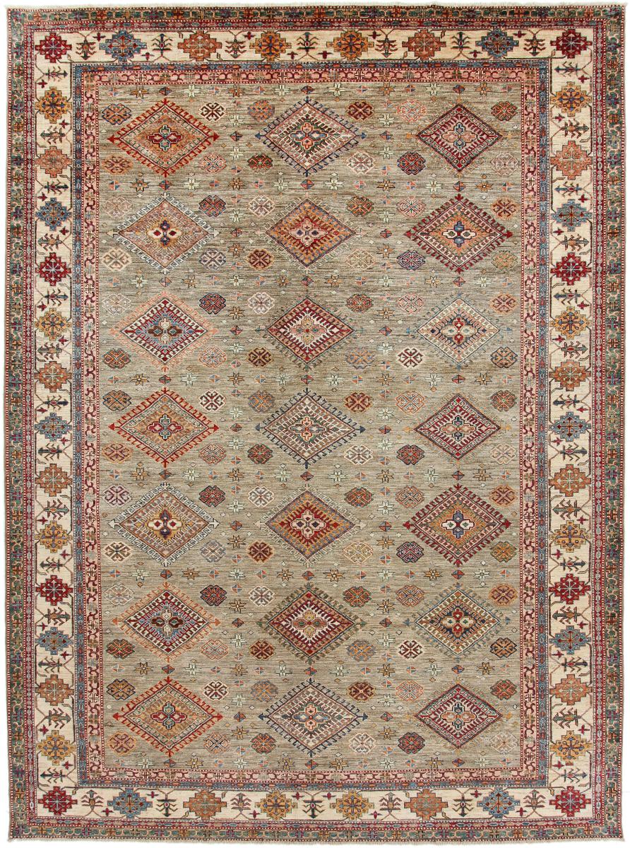 Afghan rug Super Kazak 373x277 373x277, Persian Rug Knotted by hand