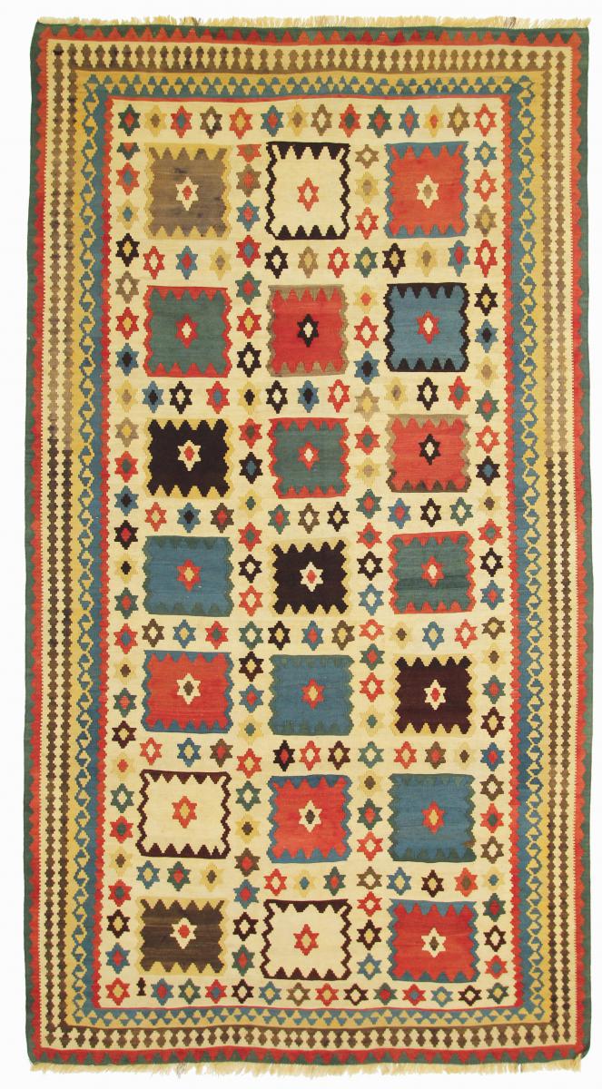 Tapete persa Kilim Fars Old Style 9'9"x5'3" 9'9"x5'3", Tapete persa Tecido à mão