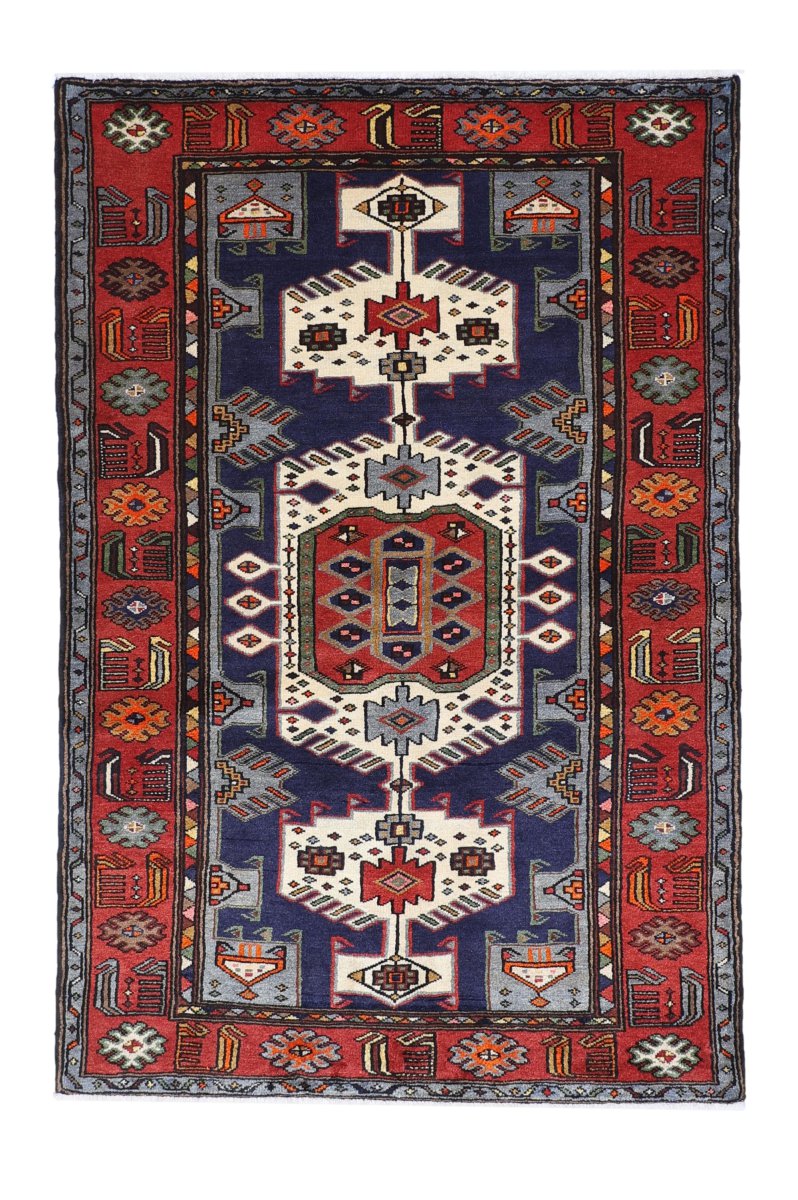 Tapis persan Khamseh 201x134 201x134, Tapis persan Noué à la main