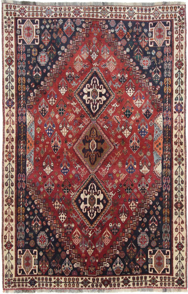 Persisk tæppe Ghashghai 256x167 256x167, Persisk tæppe Knyttet i hånden