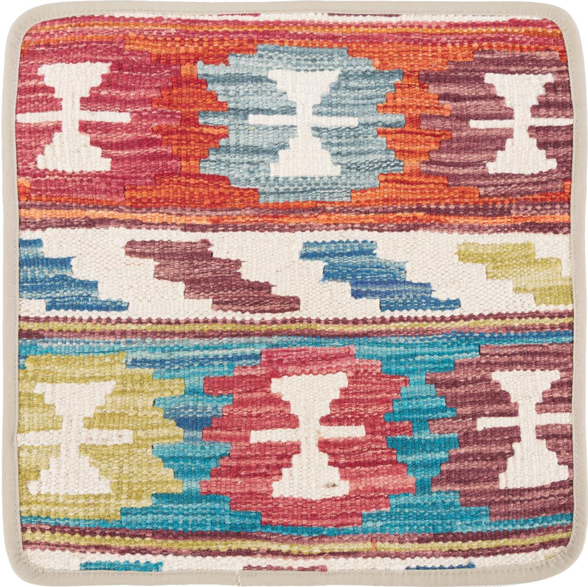 Afghanska mattan Kilim Afghan Kuddfodral 40x40 40x40, Persisk matta Knuten för hand