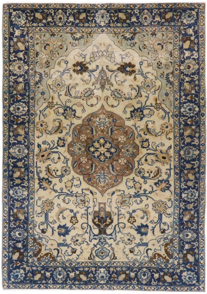 Tapete persa Tabriz Velho 212x146 212x146, Tapete persa Atado à mão