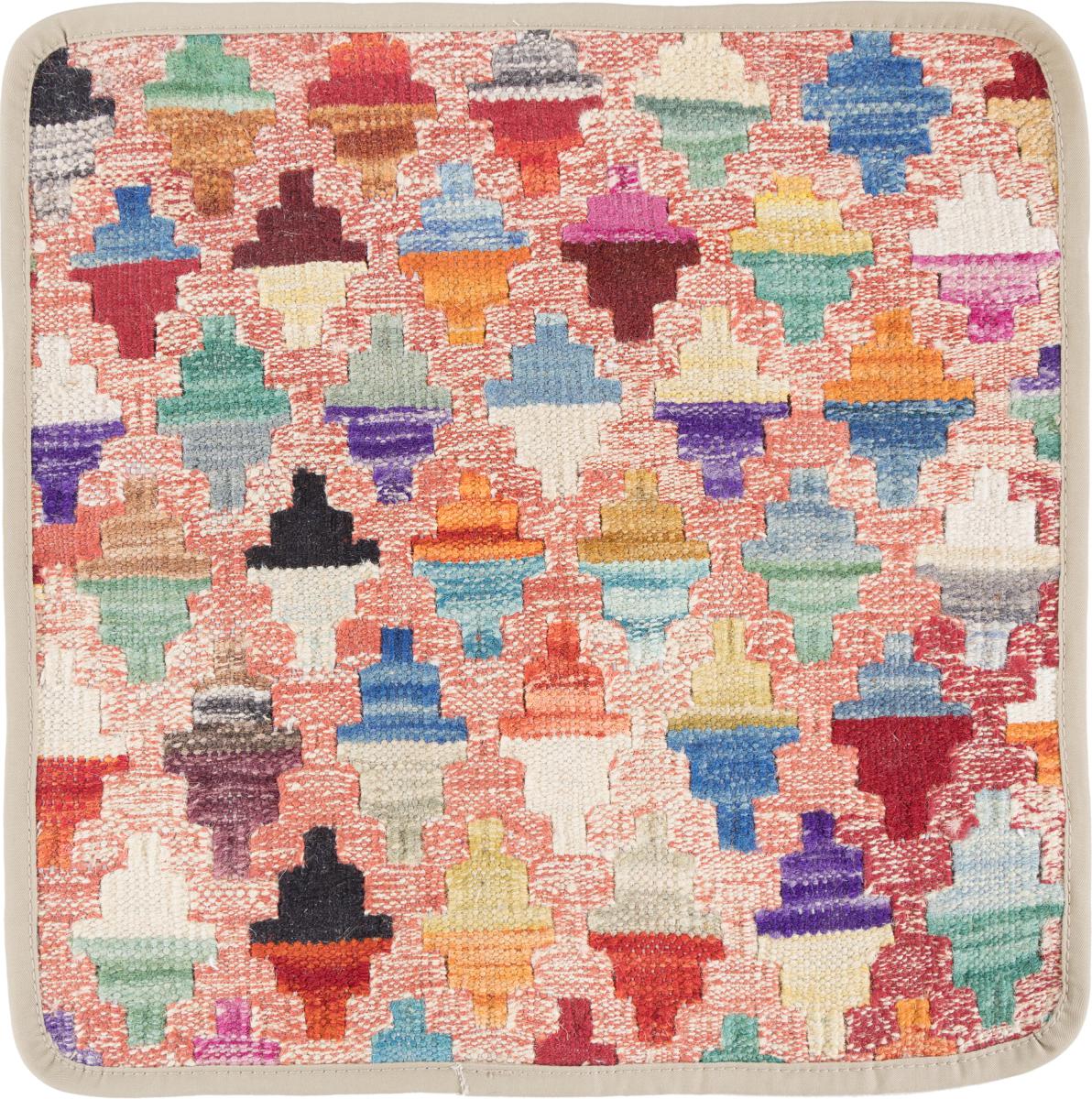 Afghan rug Kilim Afghan Cushion Cover 40x40 40x40, Persian Rug Knotted by hand