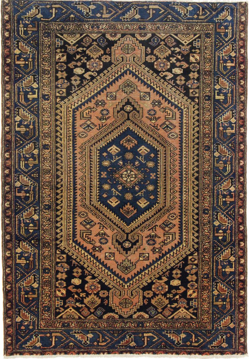Persian Rug Zanjan Old 6'4"x4'4" 6'4"x4'4", Persian Rug Knotted by hand