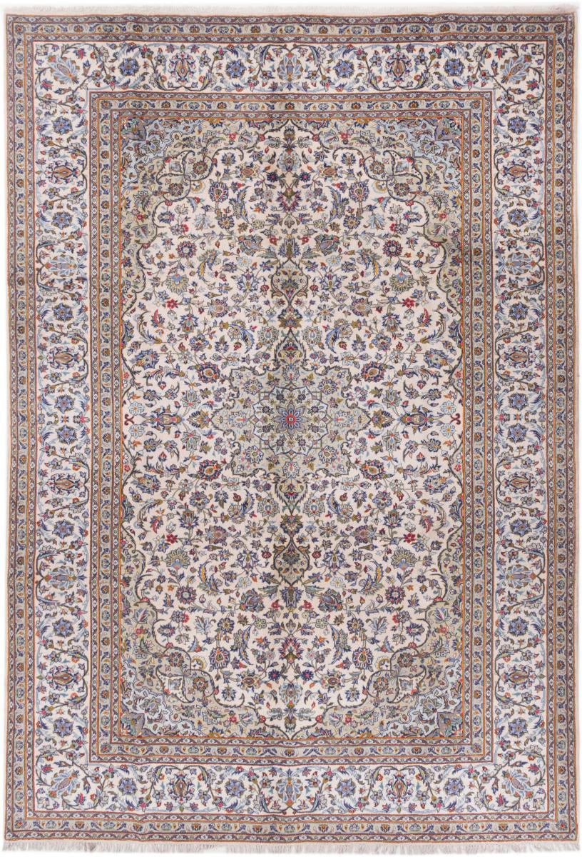 Tapis persan Kashan 366x251 366x251, Tapis persan Noué à la main