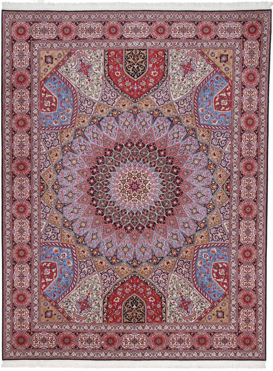 Tapis persan Tabriz Gumbad 50Raj 400x300 400x300, Tapis persan Noué à la main