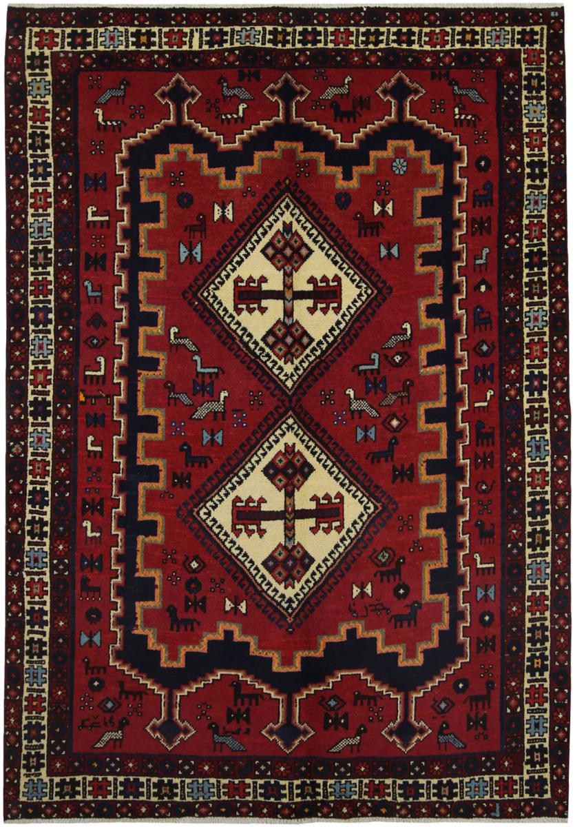 Persisk tæppe Afshar 213x149 213x149, Persisk tæppe Knyttet i hånden