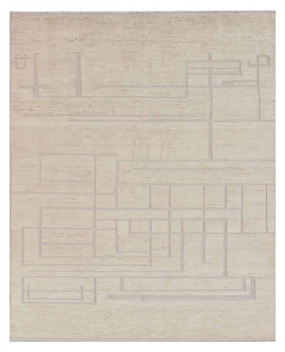 Alfombra afgana Berber Contemporary 390x296 390x296, Alfombra persa Anudado a mano