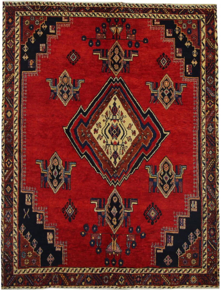 Persisk tæppe Afshar 200x161 200x161, Persisk tæppe Knyttet i hånden