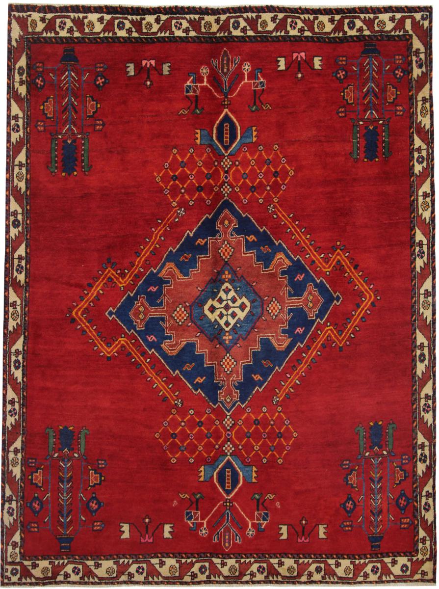 Persisk tæppe Afshar 222x171 222x171, Persisk tæppe Knyttet i hånden